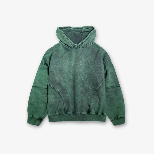 Superkicks | SIGNATURE WASHED HOODIE { DUSTY GREEN